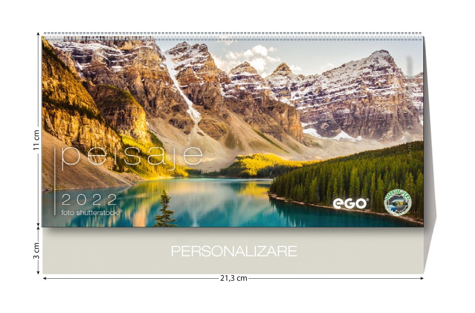 Calendar de birou, diverse peisaje, imprimare fata verso, 130 g/mp, 12 file, 21.3 x 11 cm - imagine 4